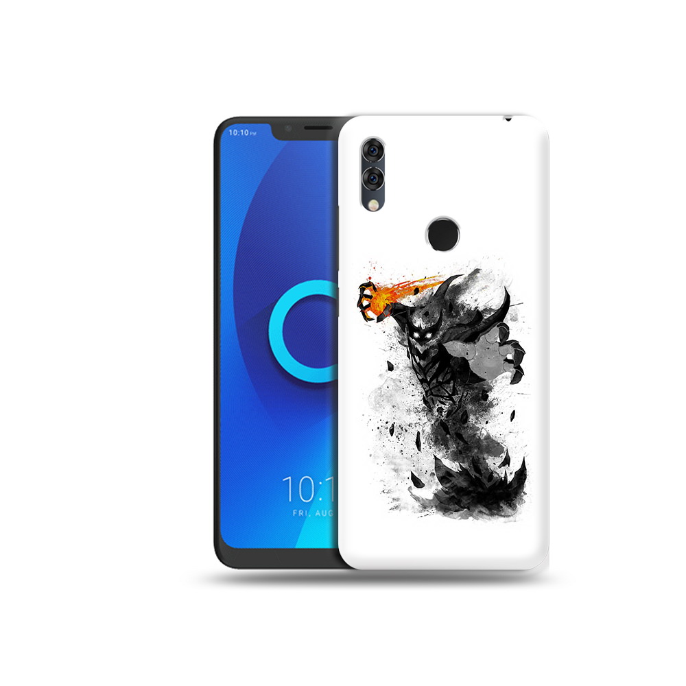 

Чехол MyPads Tocco для Alcatel 5V nevermore черно белый, Прозрачный, Tocco