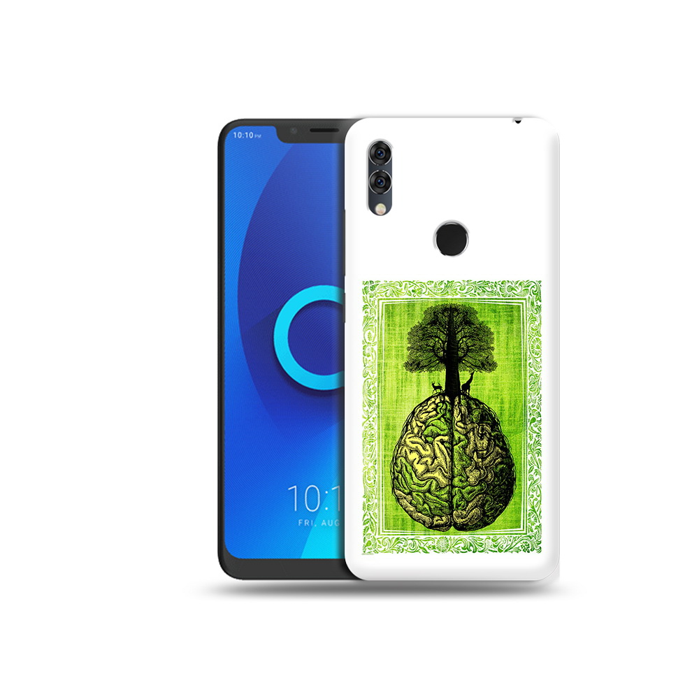 

Чехол MyPads Tocco для Alcatel 5V абстракция здоровый мозг, Прозрачный, Tocco