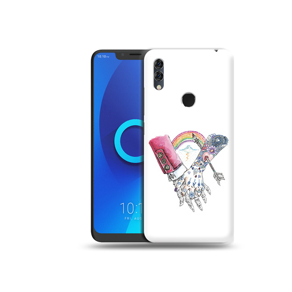 

Чехол MyPads Tocco для Alcatel 5V абстракция руки в татуировках, Прозрачный, Tocco