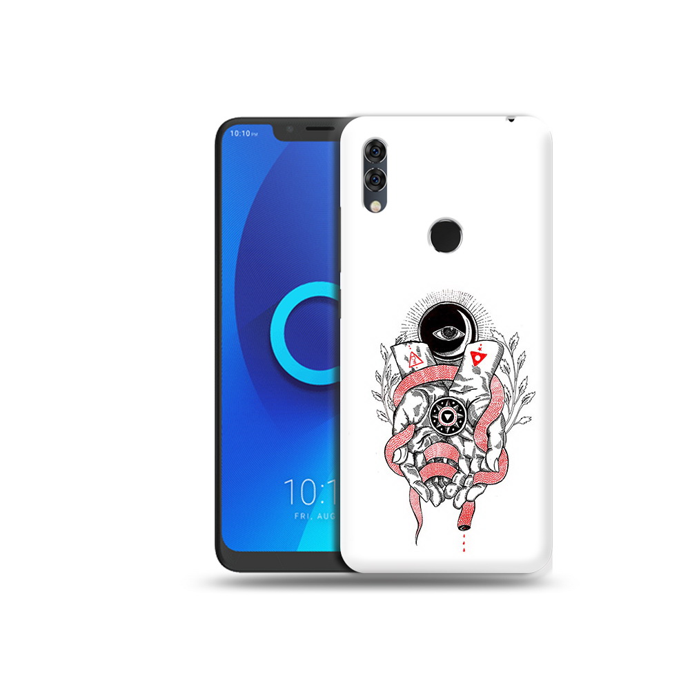 

Чехол MyPads Tocco для Alcatel 5V абстрация связанные руки, Прозрачный, Tocco