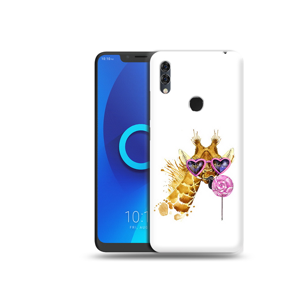

Чехол MyPads Tocco для Alcatel 5V акварельный жираф, Прозрачный, Tocco