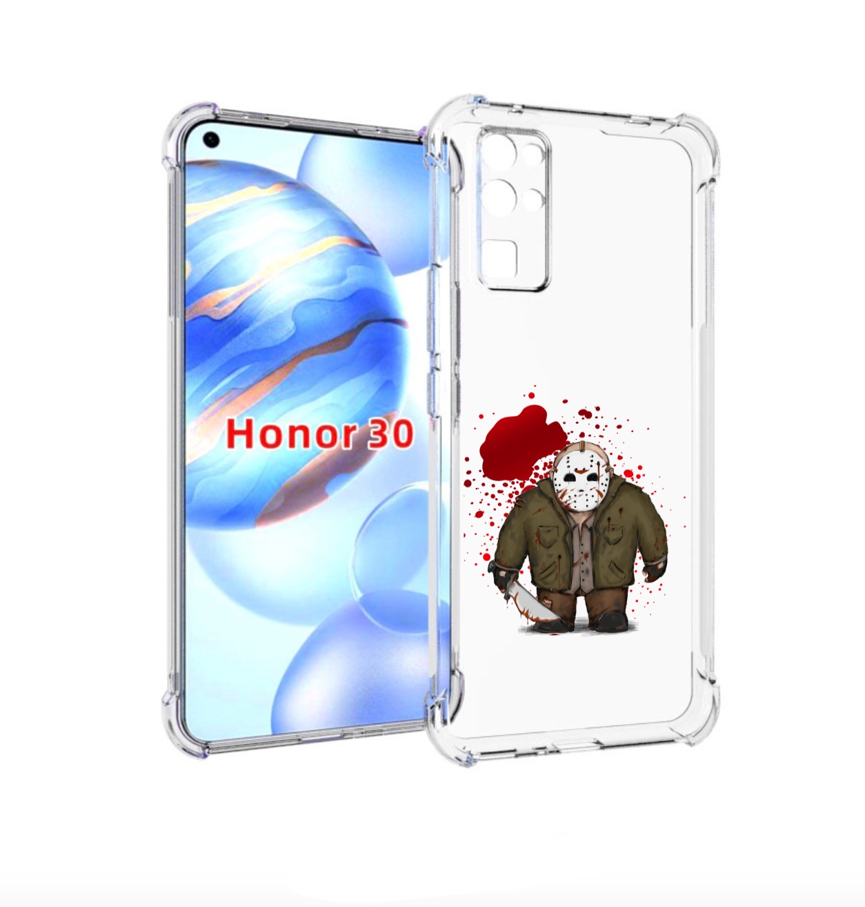 Чехол бампер MyPads джейсон для Honor 30 (BMH-AN10) противоударный