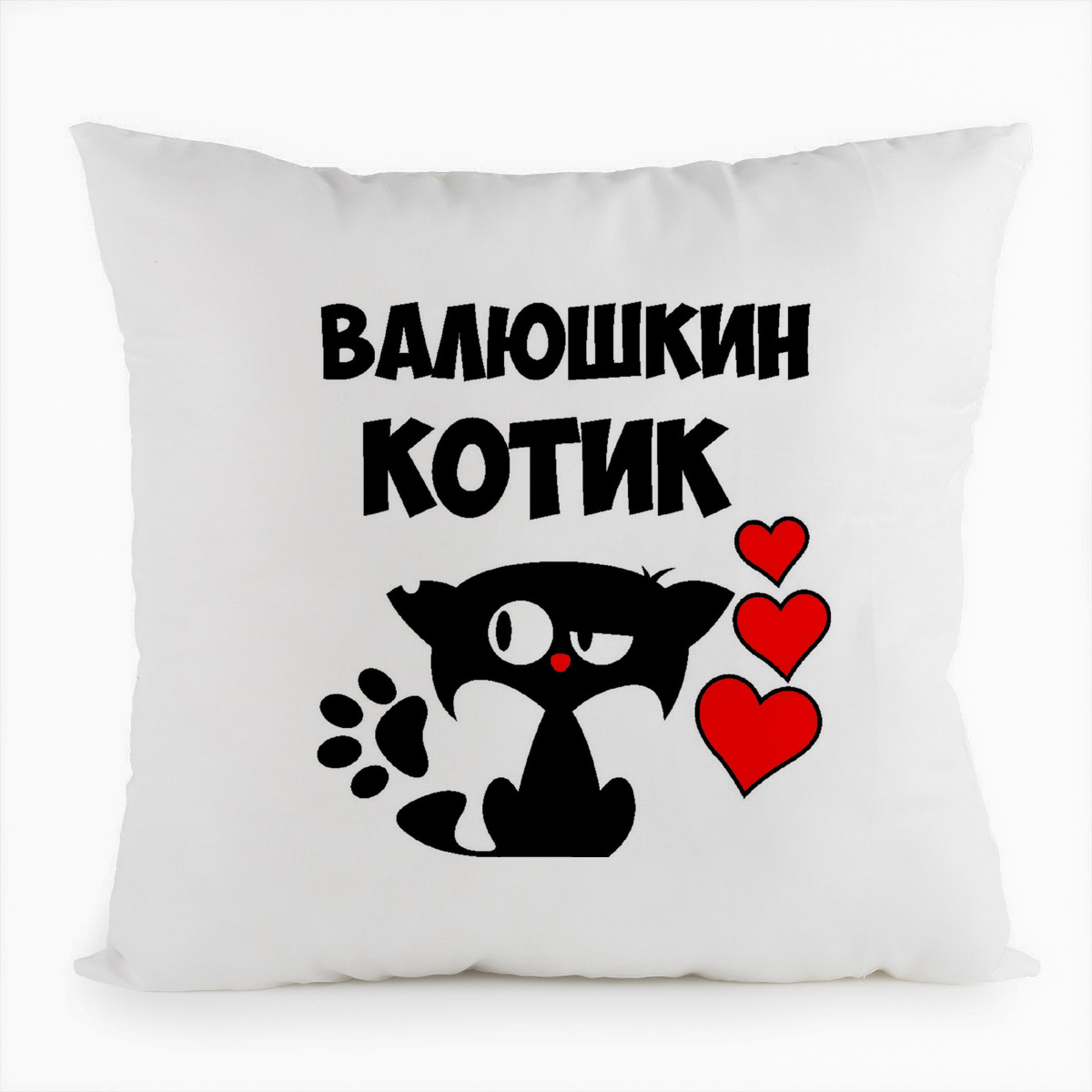 фото Подушка белая coolpodarok валюшкин котик