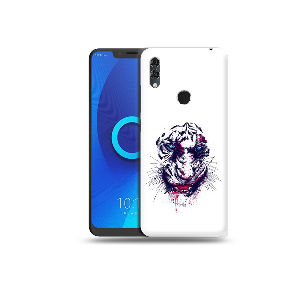 

Чехол MyPads Tocco для Alcatel 5V безумный тигр, Прозрачный, Tocco