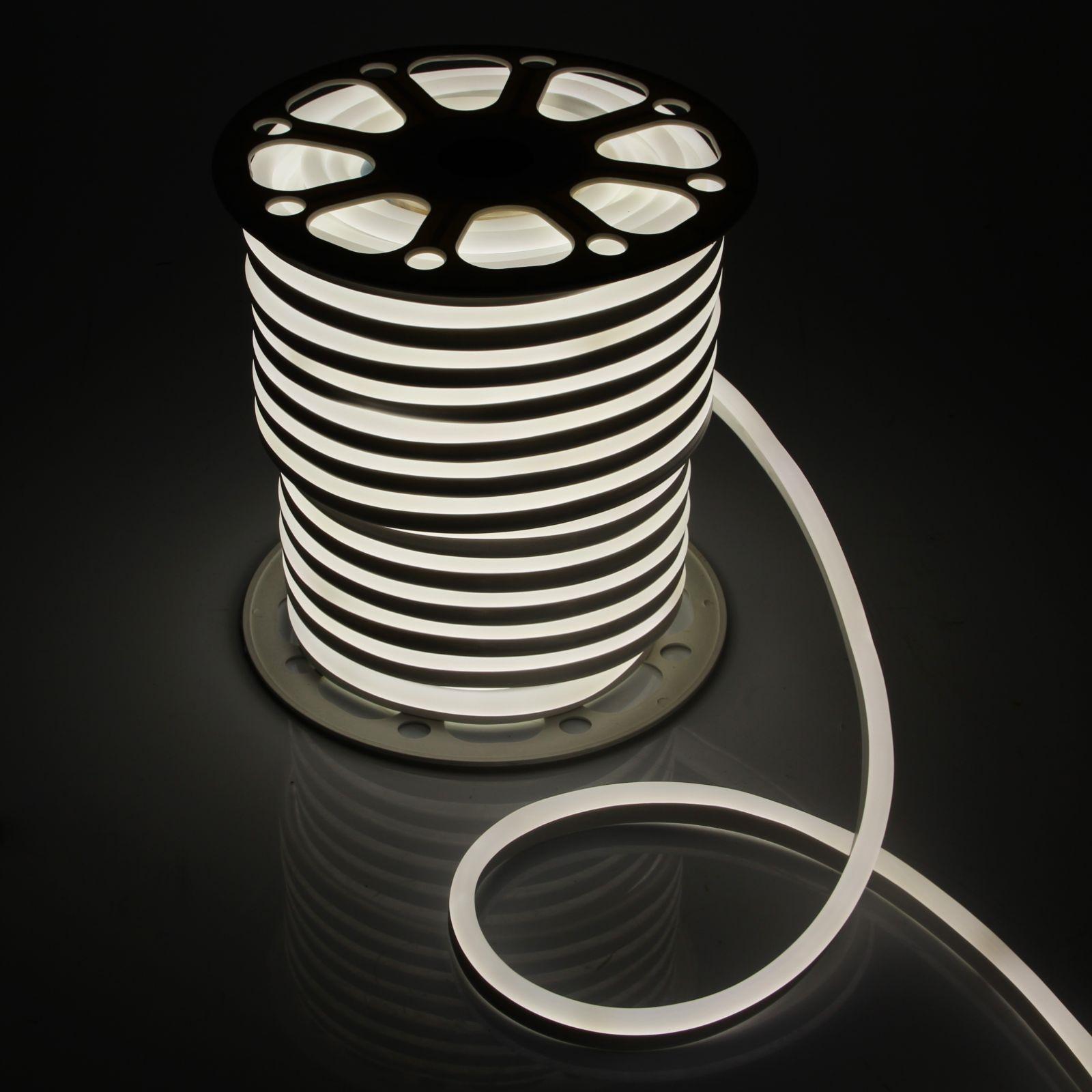

Гибкий неон в бухте Luazon Lighting 1431318 50 м белый холодный, гибкий 15х25 мм
