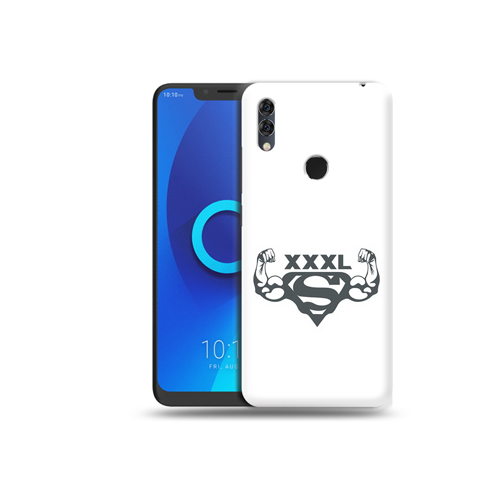 

Чехол MyPads Tocco для Alcatel 5V бодибилдинг супермен, Прозрачный, Tocco