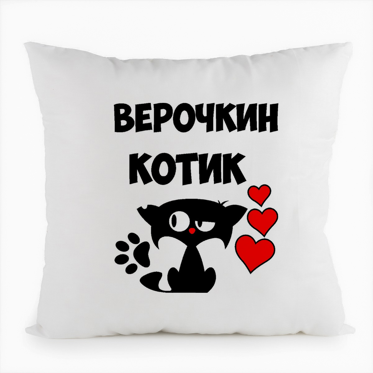 фото Подушка белая coolpodarok верочкин котик