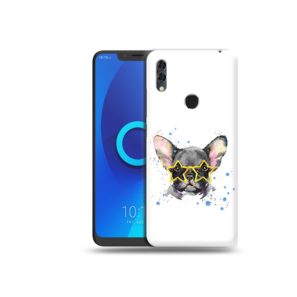 

Чехол MyPads Tocco для Alcatel 5V буля в очках, Прозрачный, Tocco