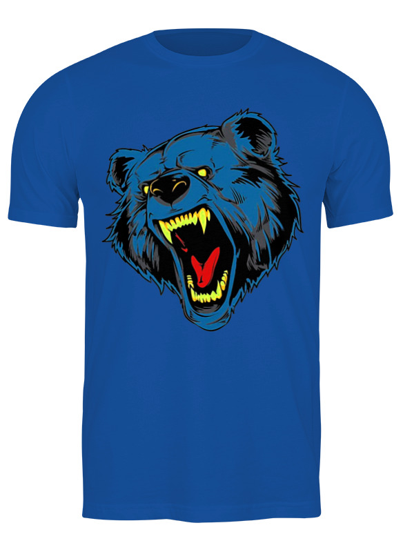 

Футболка мужская Printio Blue bear 2481213 синяя S, Синий, Blue bear 2481213