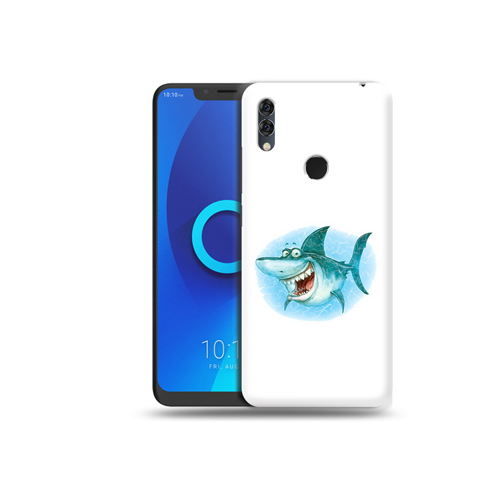 

Чехол MyPads Tocco для Alcatel 5V веселая акула, Прозрачный, Tocco