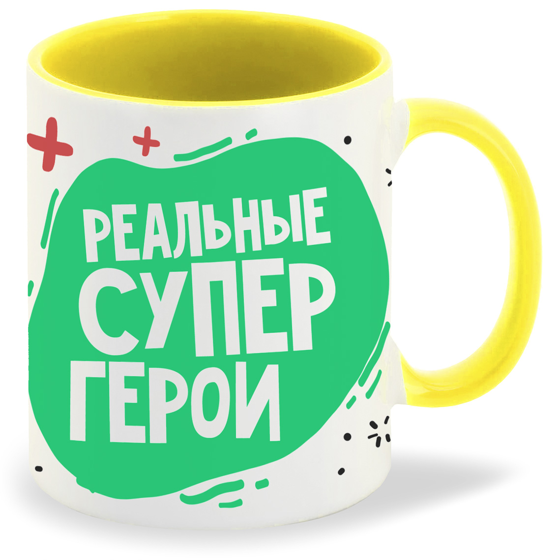 

Кружка CoolPodarok Прикол Короновирус Реальные супергерои Врачи
