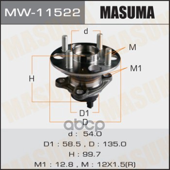 

Ступичный Узел Masuma Mw-11522 Masuma арт. MW-11522