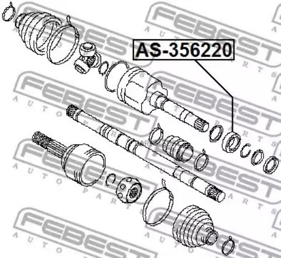 

Подшипник приводного вала FEBEST AS-356220