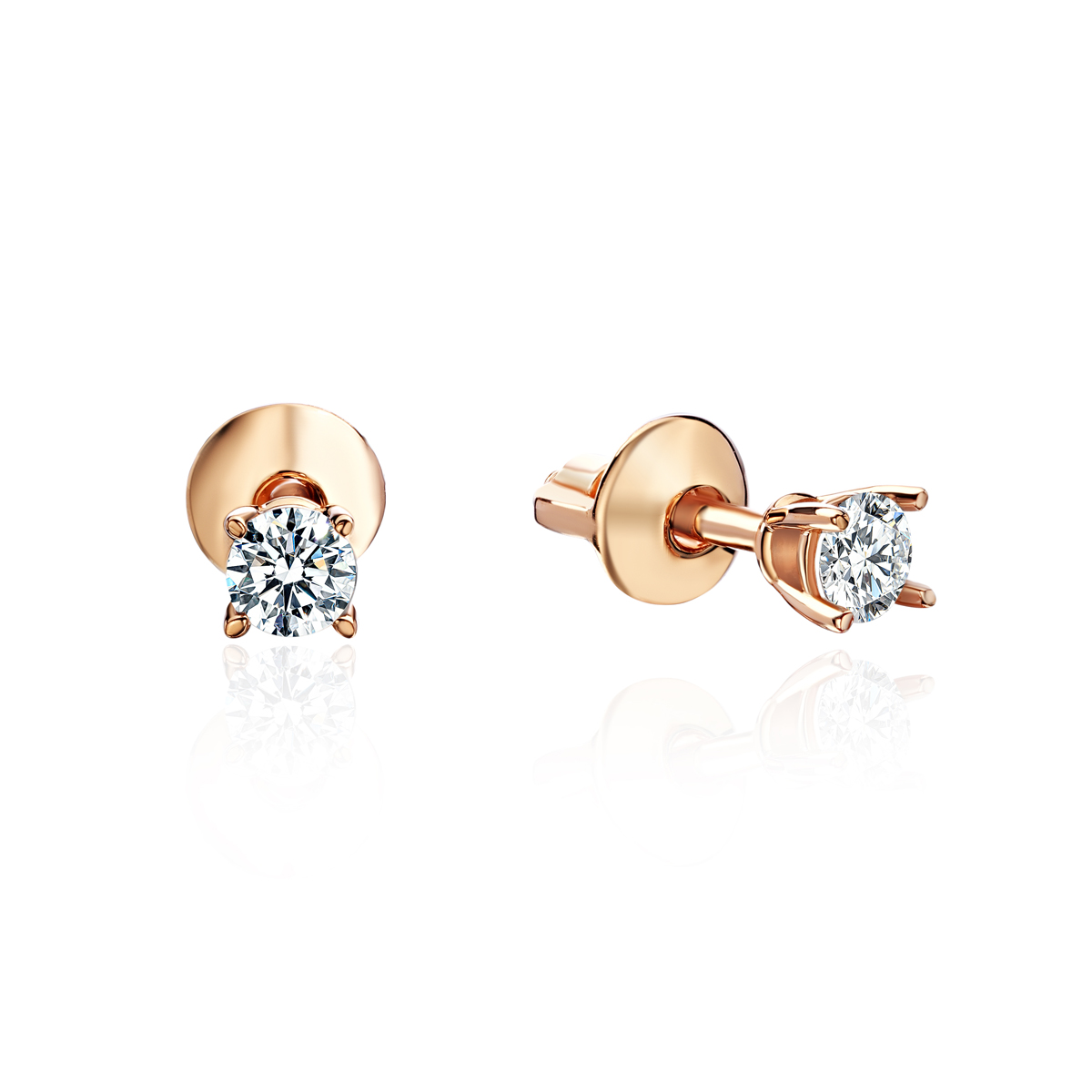 

Серьги из золота с фианитом Эстет 01С1114204, 01С1114204