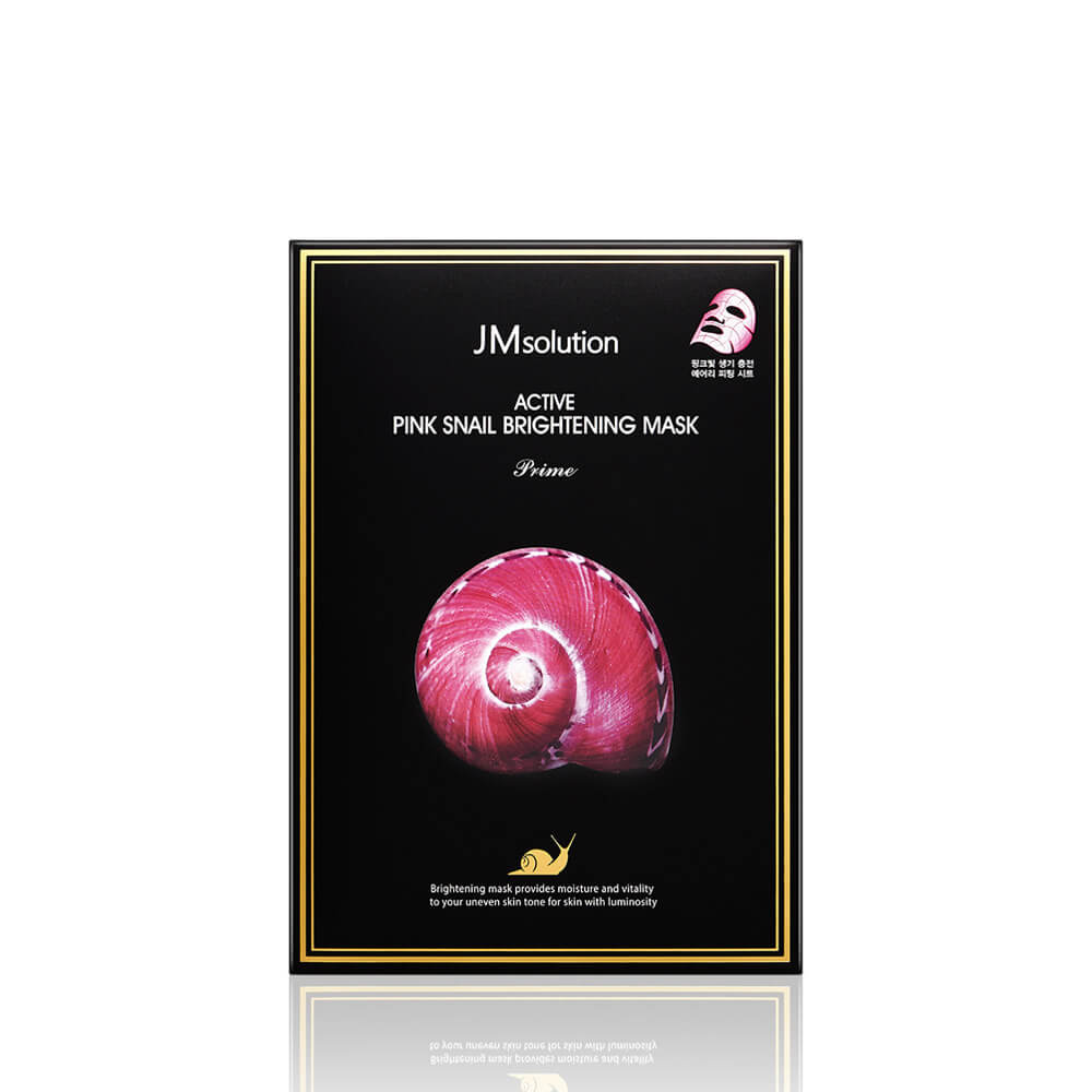 фото Маска для лица jmsolution active pink snail brightening mask ткан. с муцином улитки, 30 мл jm solution