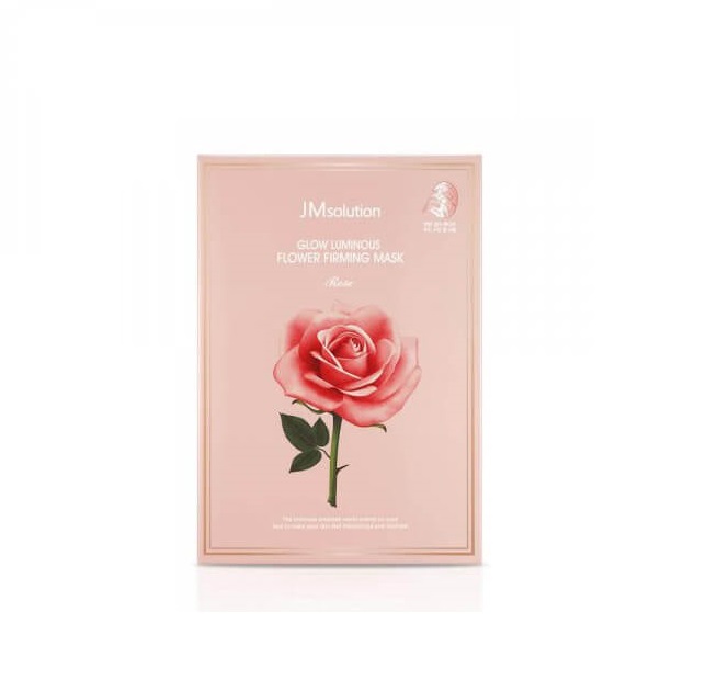 фото Тканевая маска для лица jmsolution glow flower firming mask rose с экстрактом розы, 30 мл jm solution