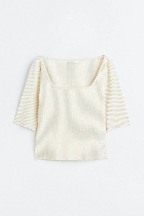 

Футболка женская H&M 115420300 бежевая XL (доставка из-за рубежа), Бежевый, 115420300