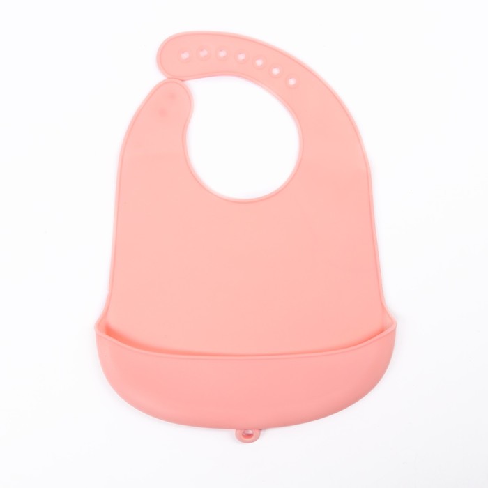 Нагрудник детский силиконовый с карманом «Зайка Полли» нагрудник для кормления силиконовый с карманом розовый