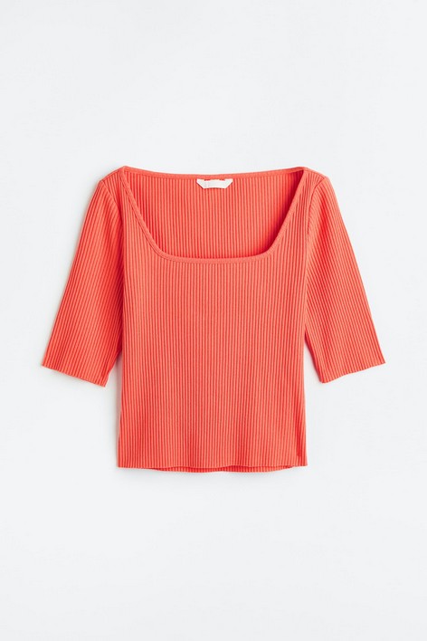 

Футболка женская H&M 115420300 красная M (доставка из-за рубежа), Красный, 115420300