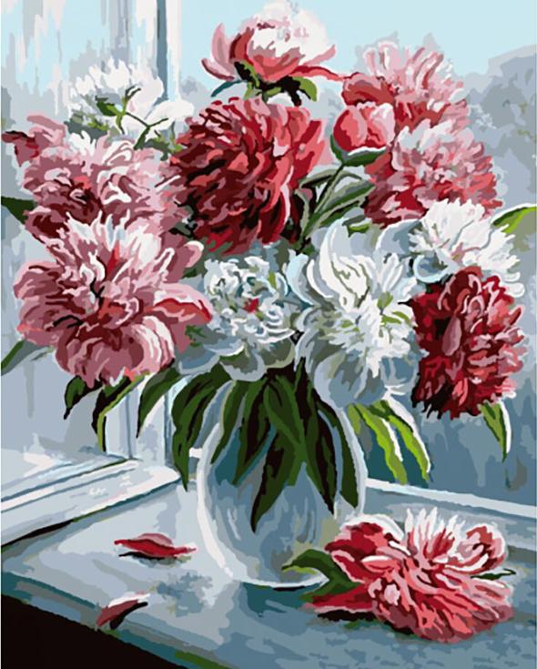 

Картина по номерам Paintboy Пионы, 40x50, Пионы