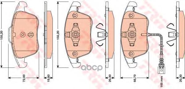 

Колодки Тормозные Vw Tiguan Audi Q3 Передние (4Шт.) Trw Gdb1762