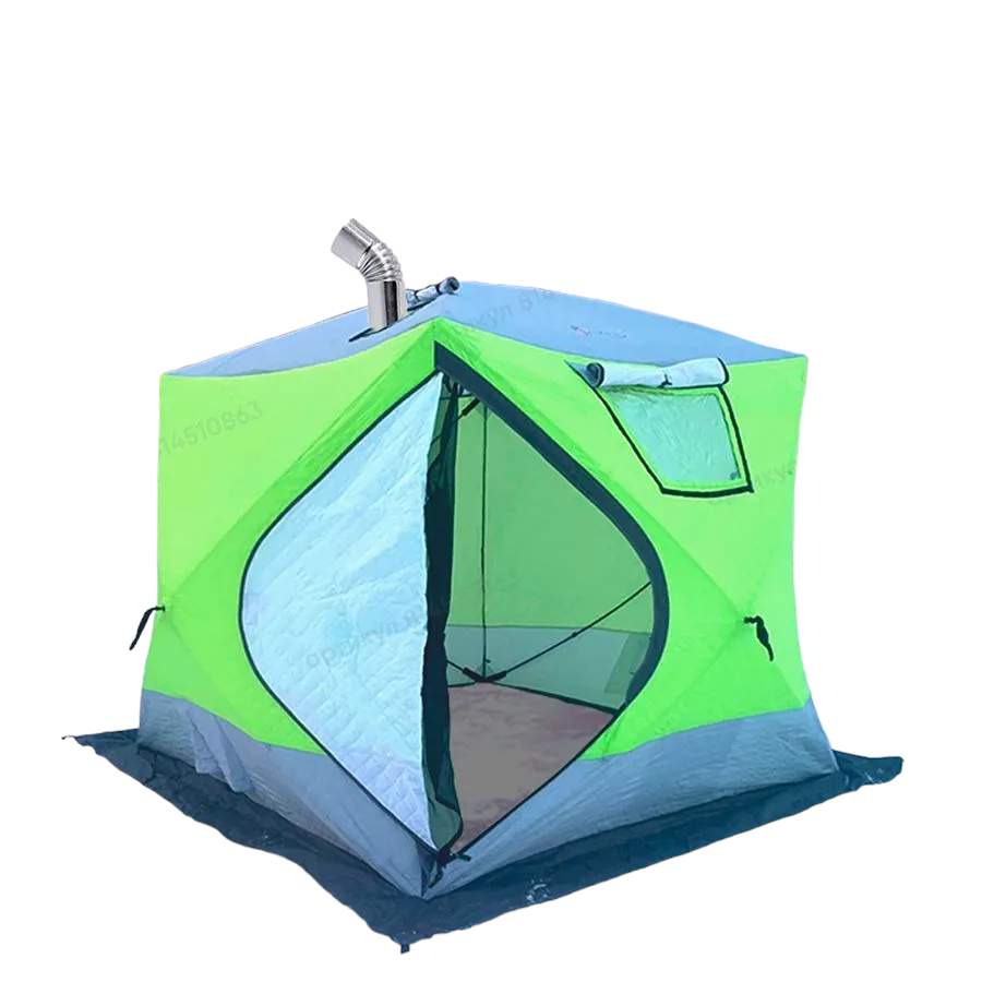 Зимняя палатка куб трехслойная для зимней рыбалки 4 местная Mircamping 2018