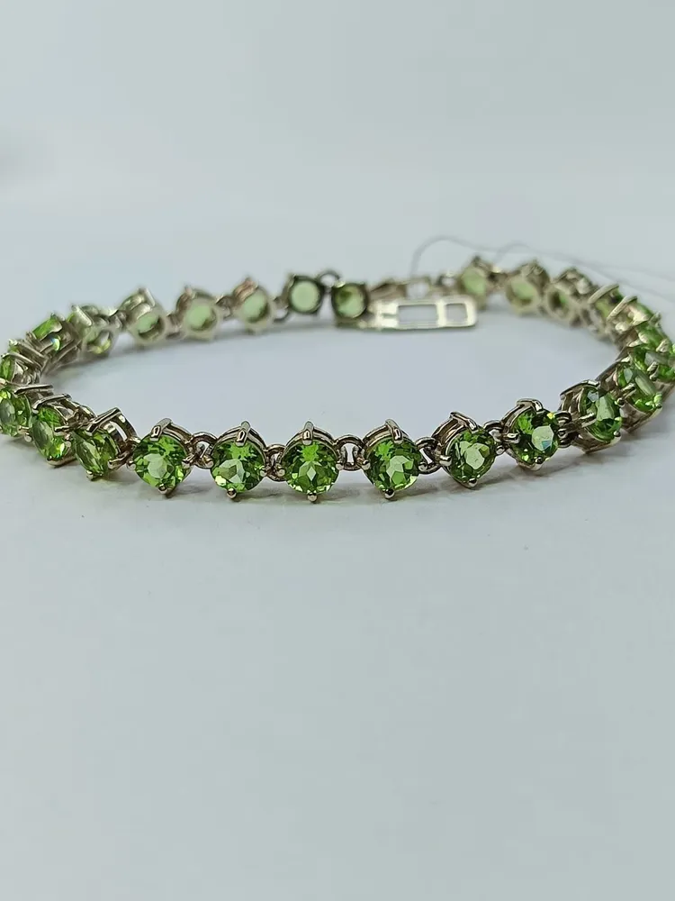 

Браслет из золота р. 21 SKOROBOGATOV JEWELRY Блеск, хризолит, Блеск