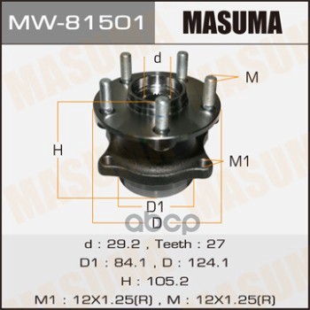 

Ступичный Узел Masuma Mw-81501 Masuma арт. MW-81501