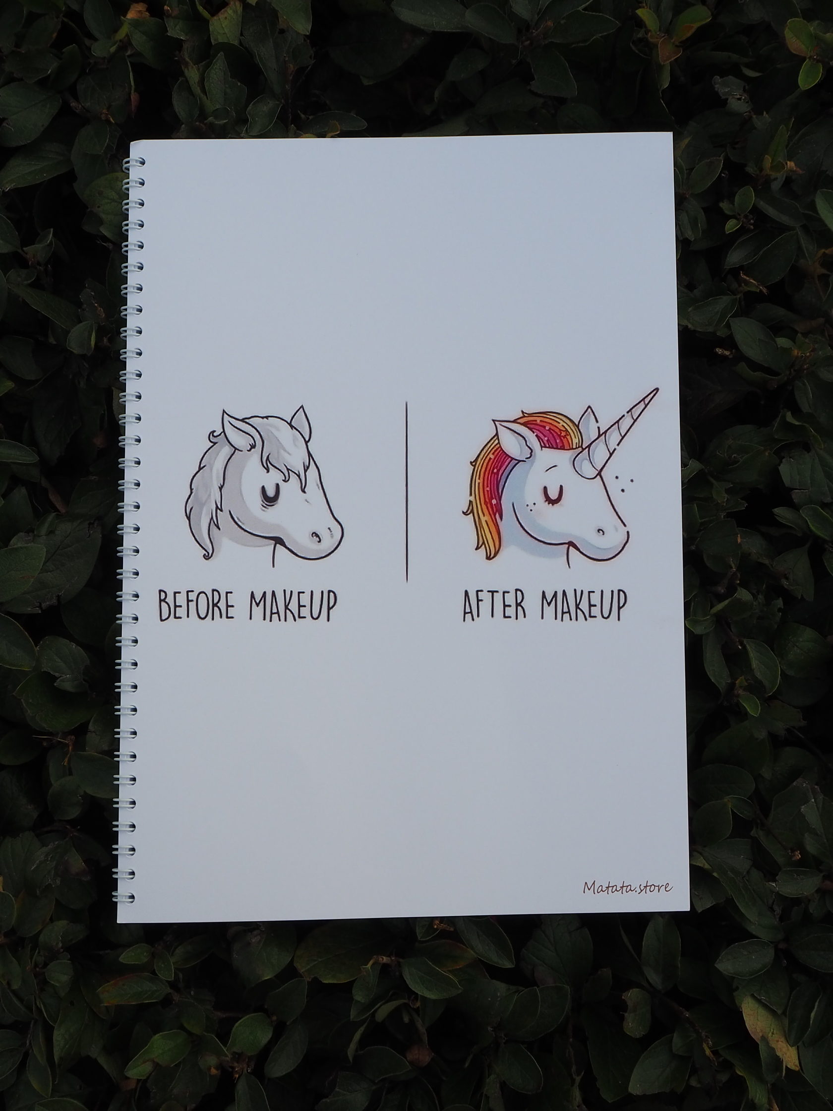 

Блокнот Before-after makeup unicorn - A4