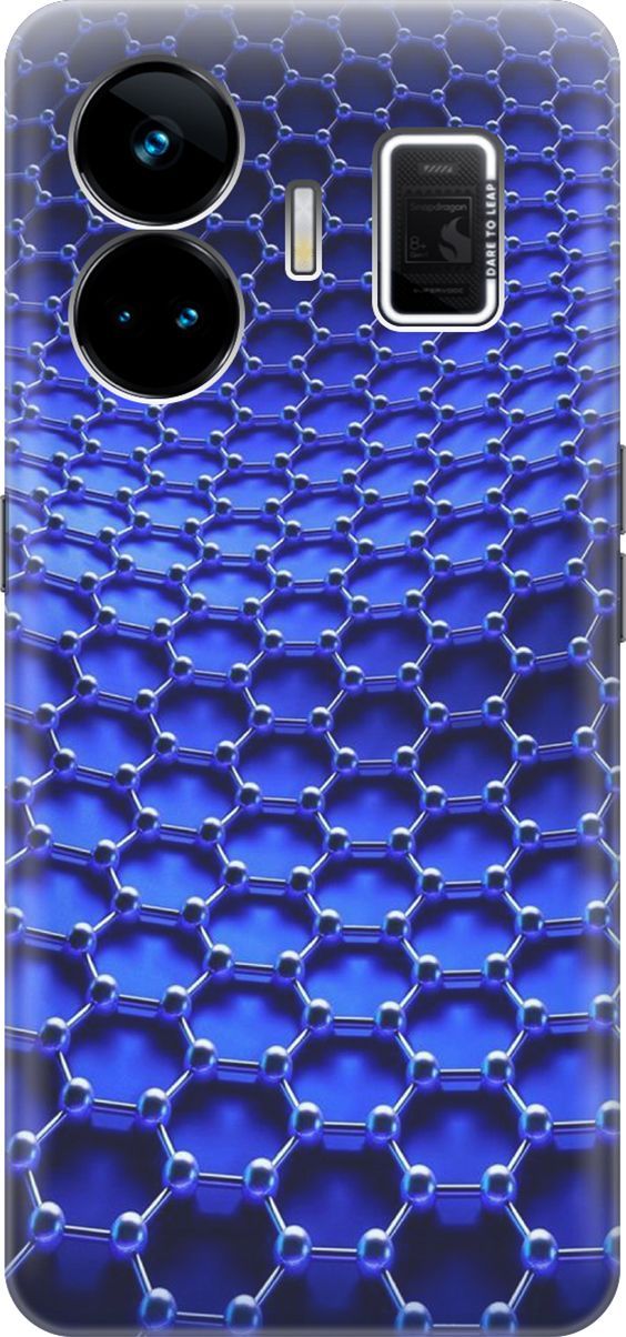

Чехол на Realme GT Neo 5 "Молекулярная цепь", Синий;черный, 158677