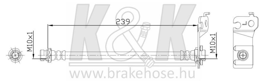 

Шланг Тормозной Задн Лев Kia: Picanto (Ba) 1.1 04.04- K&K FT0842