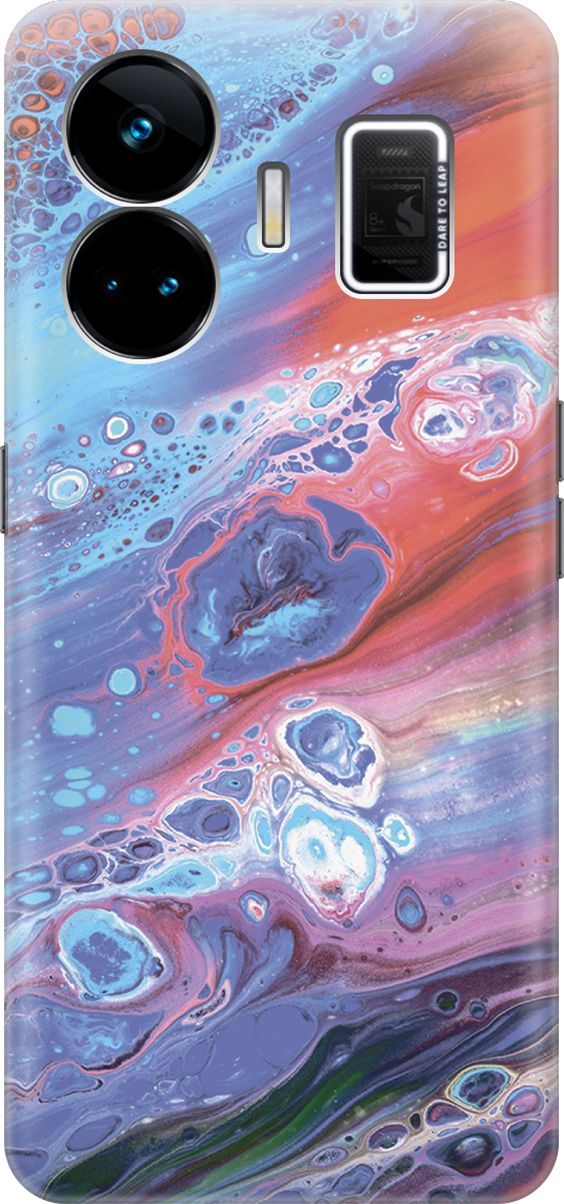 

Чехол на Realme GT Neo 5 "Красно-синяя абстракция", Голубой;красный, 158664