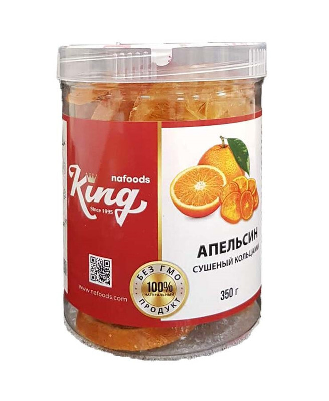 

Натуральный сушеный апельсин KING , пластиковая банка 350г, Апельсин