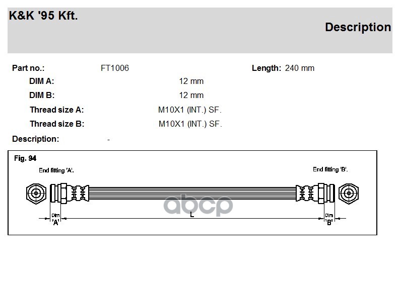

Шланг Тормозной Kиk Ft1006 Spectra Иж Задн С Abs K&K FT1006