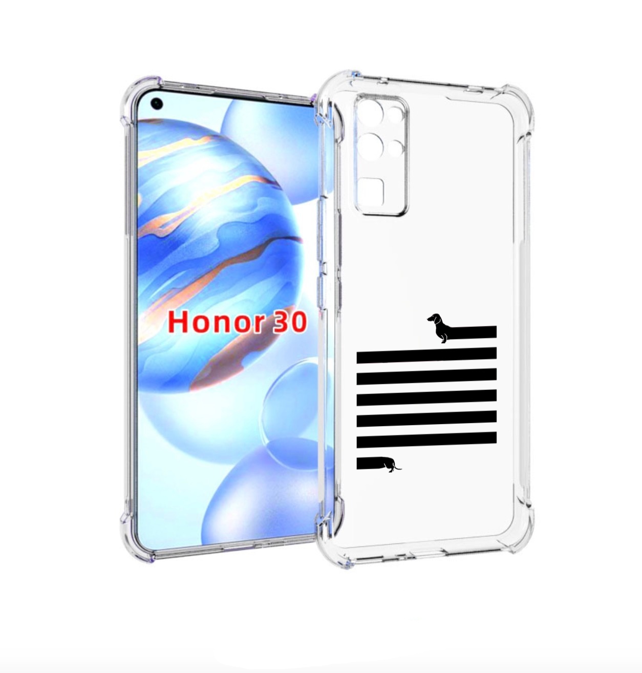 

Чехол бампер MyPads длинная-такса для Honor 30 (BMH-AN10) против, Прозрачный, Tocco