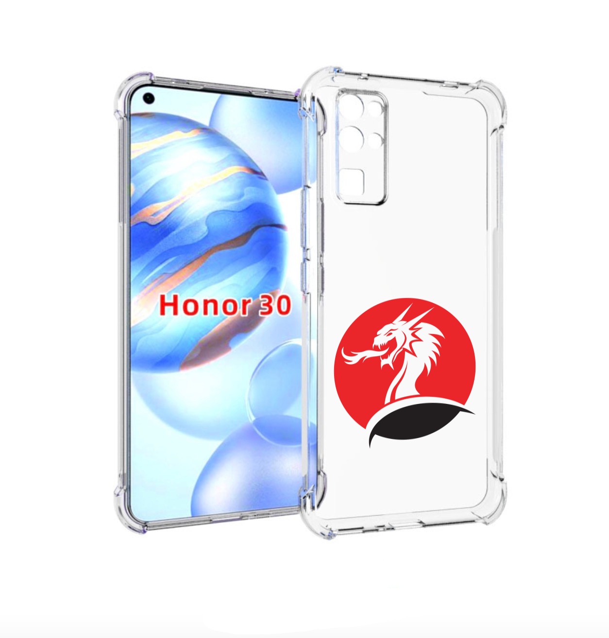 

Чехол бампер MyPads дракон-рисунок для Honor 30 (BMH-AN10) проти, Прозрачный, Tocco