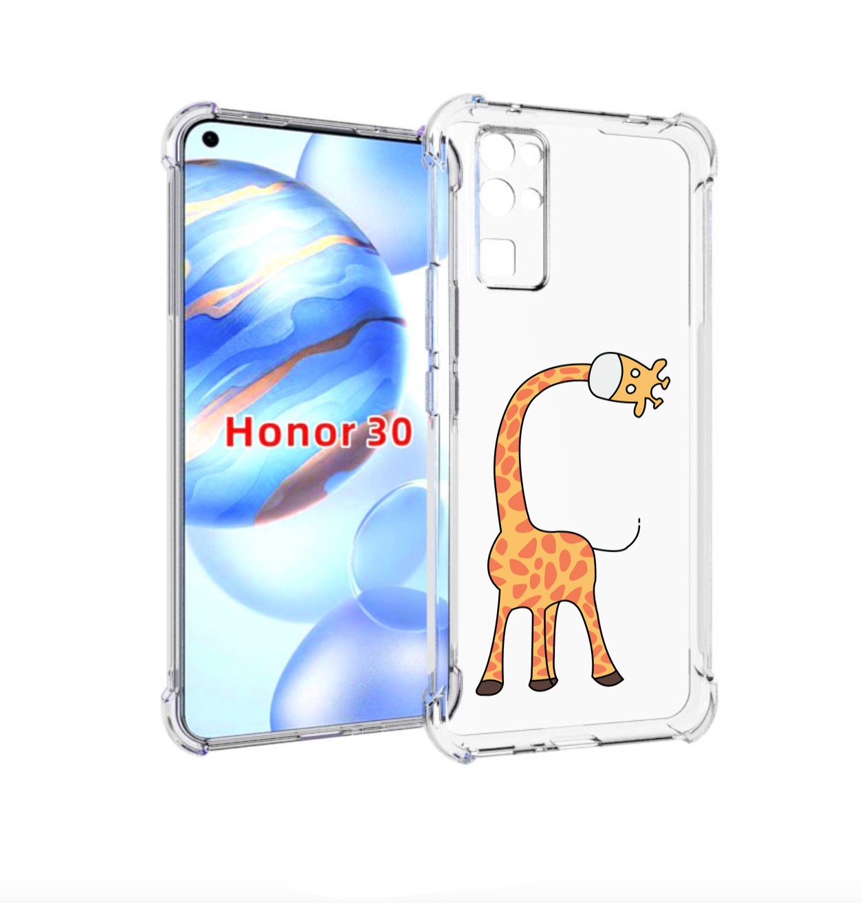 

Чехол бампер MyPads жирафик детский для Honor 30 (BMH-AN10) прот, Прозрачный, Tocco