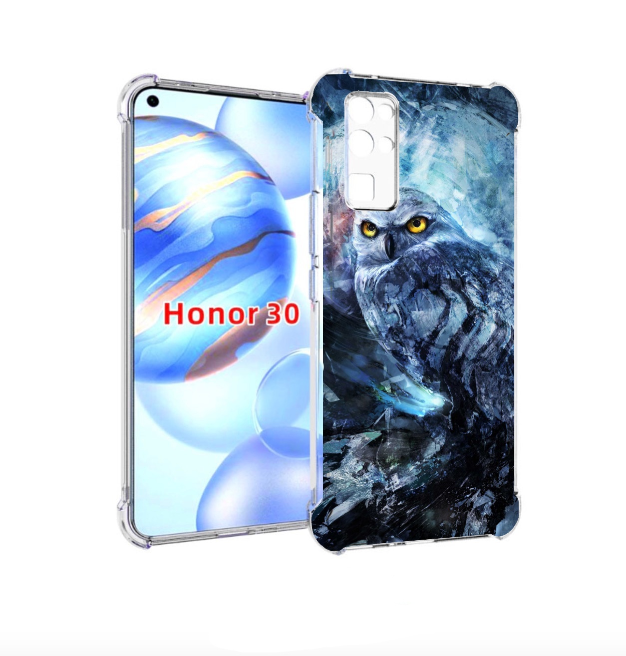 

Чехол бампер MyPads замороженная-сова для Honor 30 (BMH-AN10) пр, Прозрачный, Tocco