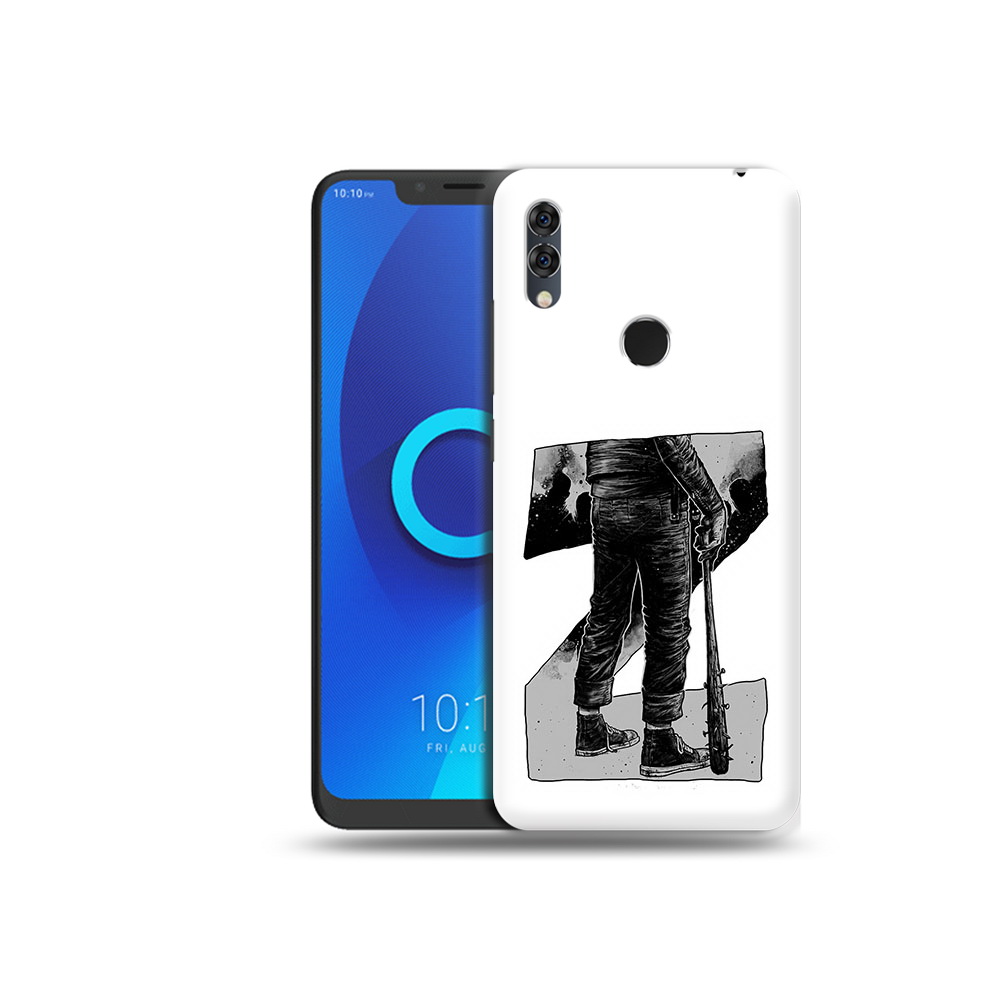

Чехол MyPads Tocco для Alcatel 5V воин черно белый, Tocco