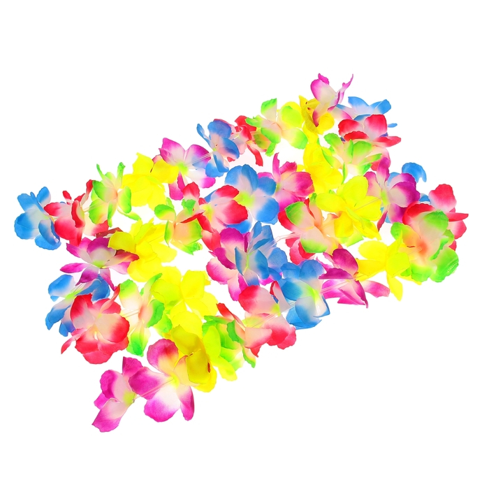 фото Гавайская гирлянда цветочки, разноцветная, sima-land