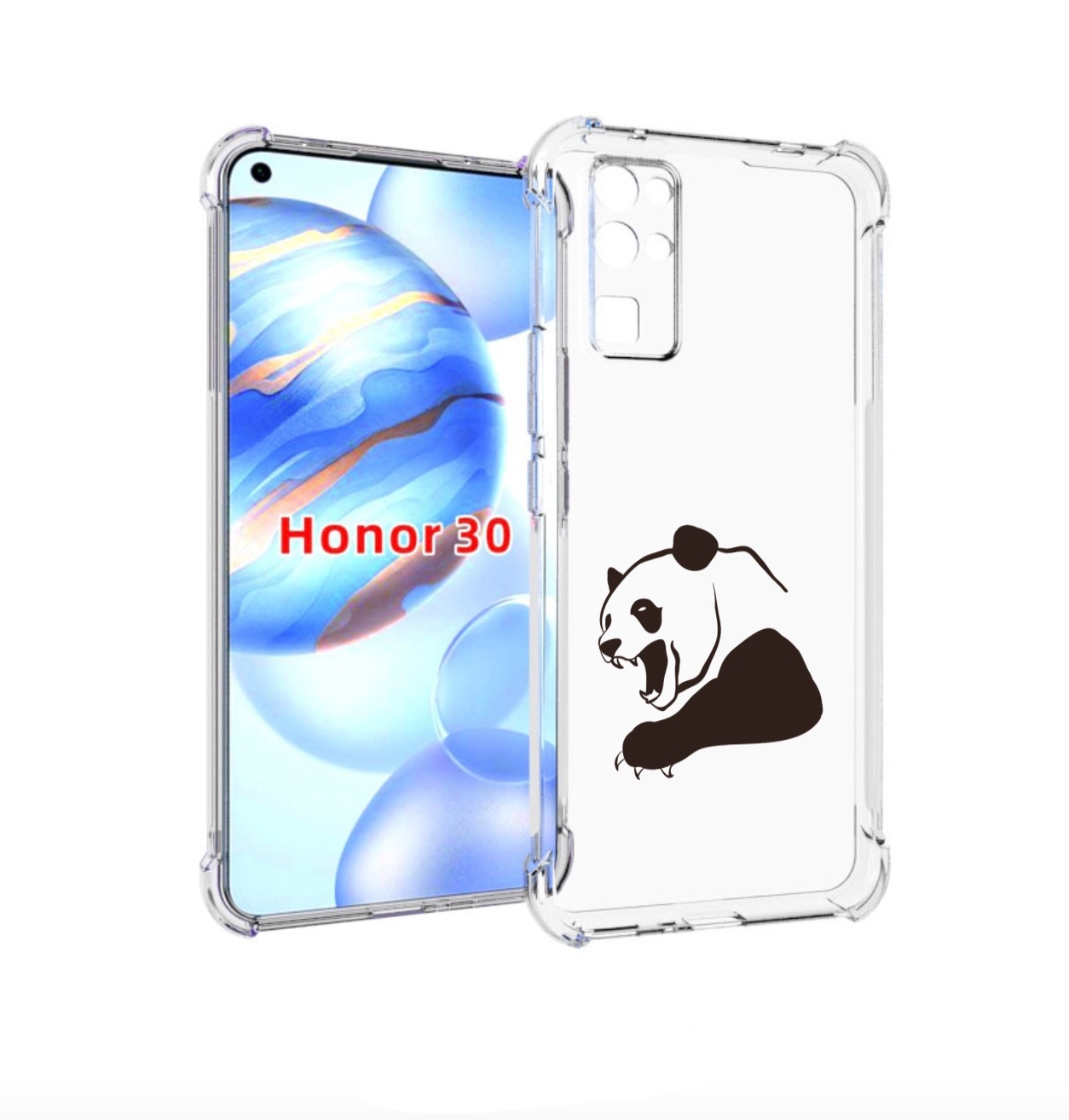 

Чехол бампер MyPads злая-панда для Honor 30 (BMH-AN10) противоуд, Прозрачный, Tocco