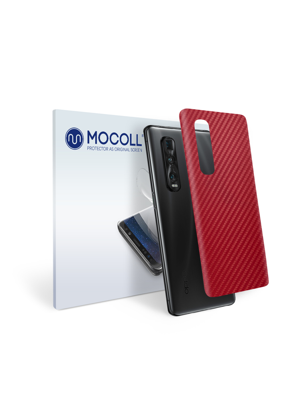 

Пленка защитная MOCOLL для задней панели OPPO F1s карбон красный