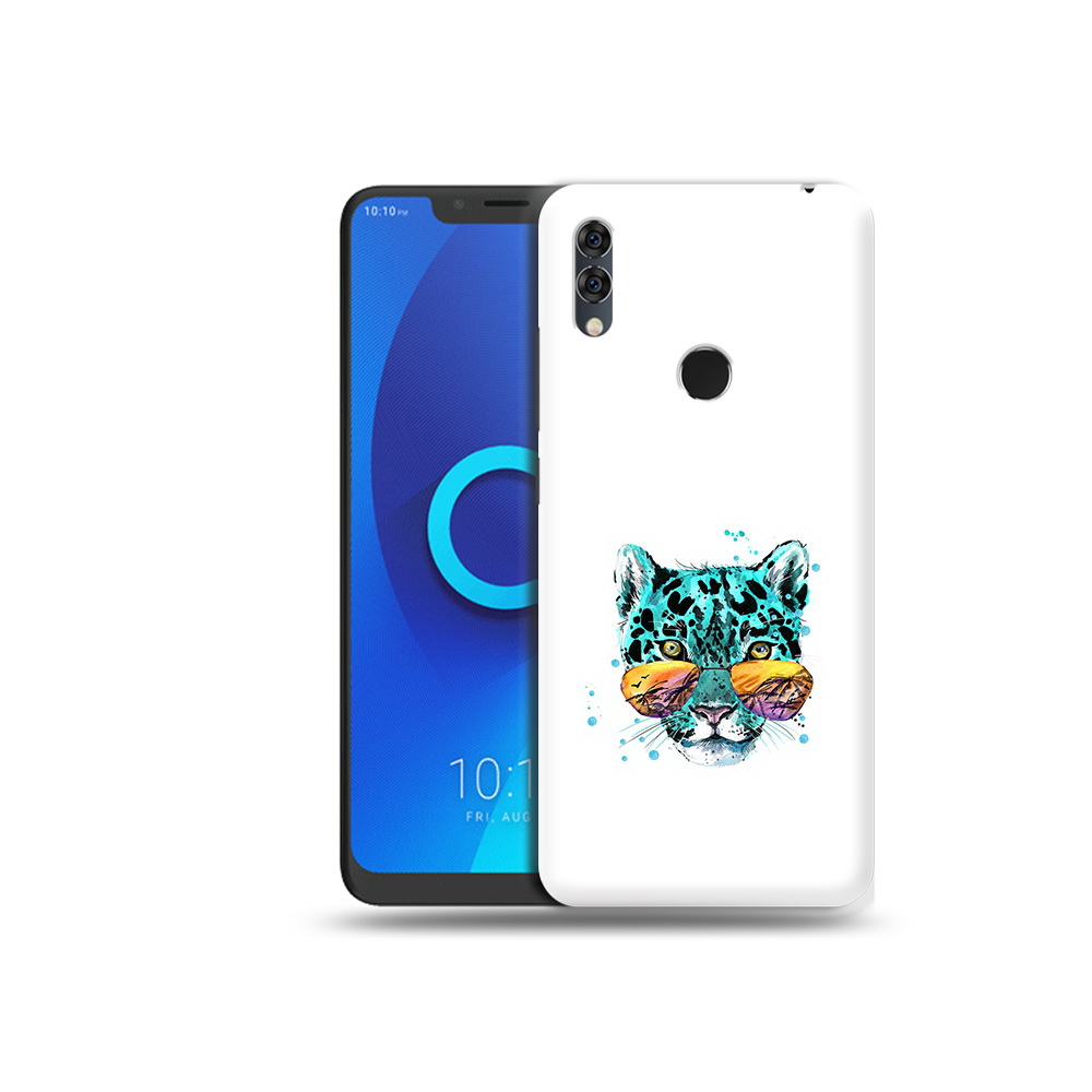 

Чехол MyPads Tocco для Alcatel 5V голубой лео, Прозрачный, Tocco