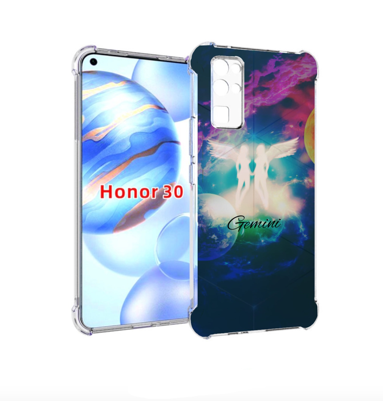 

Чехол бампер MyPads знак зодиака близнецы 3 для Honor 30 (BMH-AN, Прозрачный, Tocco