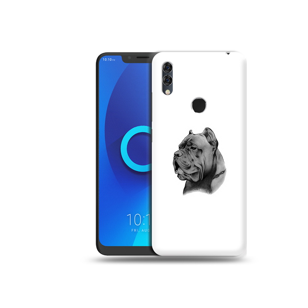 

Чехол MyPads Tocco для Alcatel 5V грозный бульдог, Прозрачный, Tocco