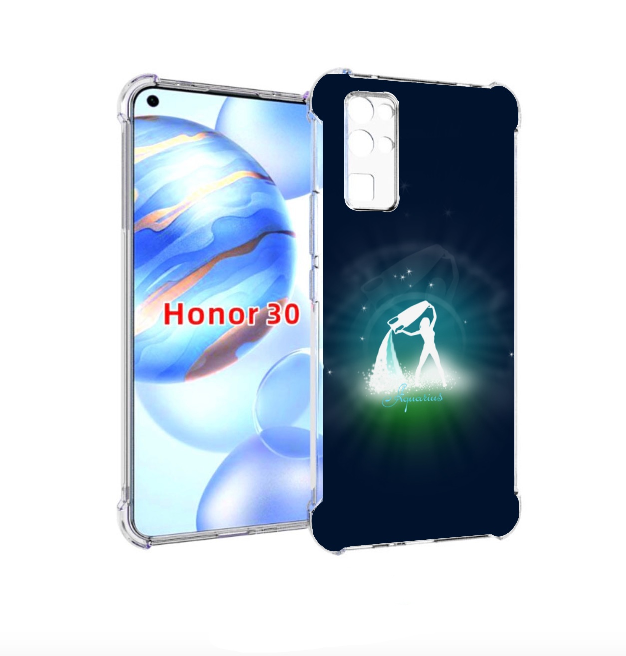 

Чехол бампер MyPads знак зодиака водолеи 1 для Honor 30 (BMH-AN, Прозрачный, Tocco