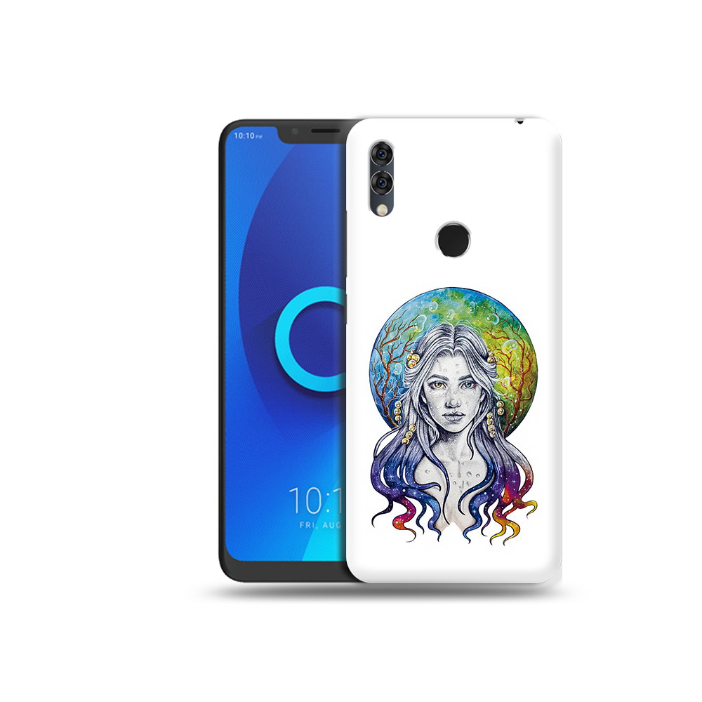 

Чехол MyPads Tocco для Alcatel 5V девушка с красивыми волосами, Прозрачный, Tocco