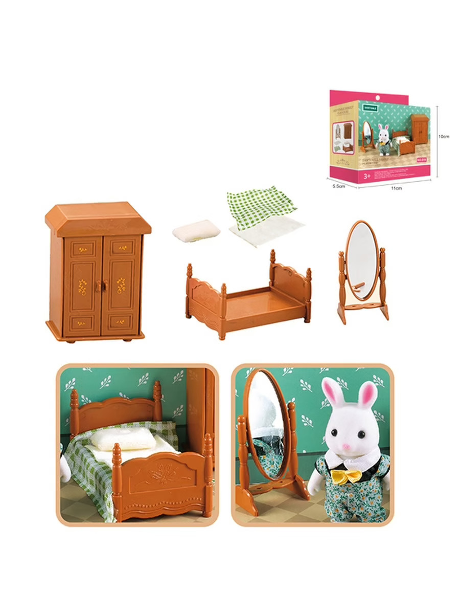 Игрушки ВанГогВоМне Комплект мебели для игрового домика, Спальня