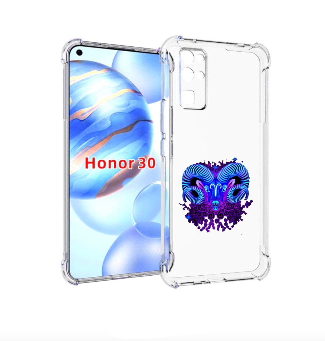 

Чехол бампер MyPads знак зодиака овен 2 для Honor 30 (BMH-AN10), Прозрачный, Tocco