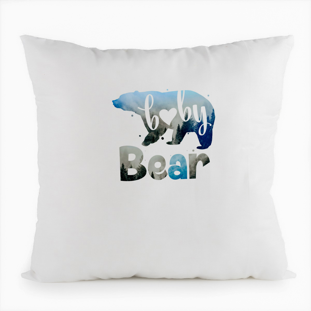 

Подушка белая CoolPodarok Семья. baby bear2, Белый